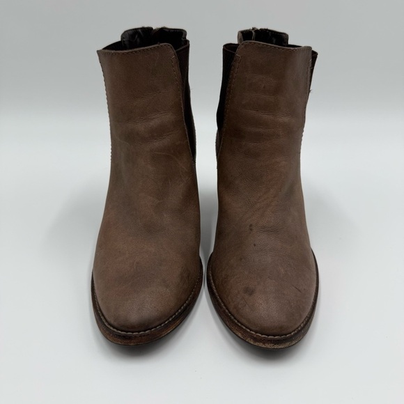Aquatalia Women’s Leather Whipstitch Trim Chelsea Ankle Boots 10 Brown - Picture 6 of 12